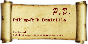 Püspök Domitilla névjegykártya